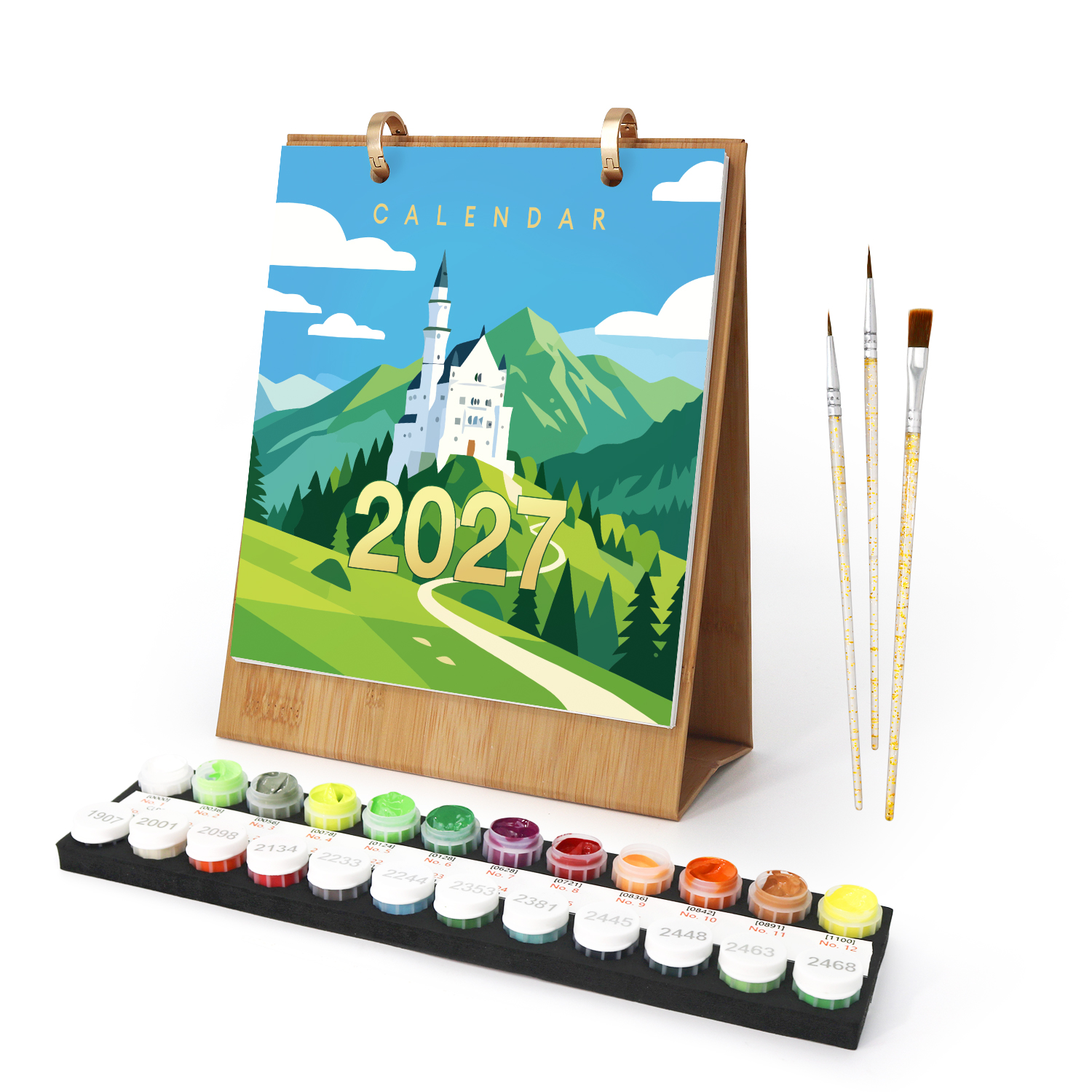2027 Paint By Number Calendar – Famous Buildings