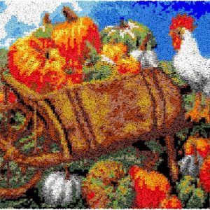 Halloween Pumpkins Rug Making Latch Hooking Kit