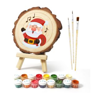 DIY Wood Art Paint by Number Kit | Santa Singing
