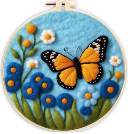 Butterfly Needle Wool Felting Kit