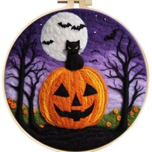 Halloween Black Cat | Needle Wool Felting Kit