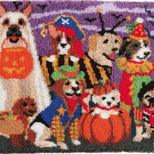 Halloween Dogs Rug Making Latch Hooking Kit
