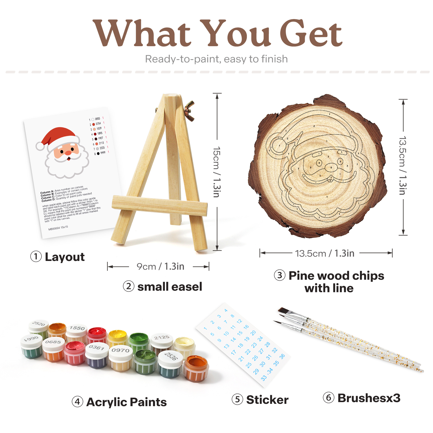 DIY Wood Art Paint by Number Kit