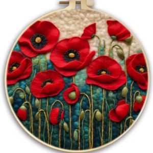 Poppies Needle Wool Felting Kit