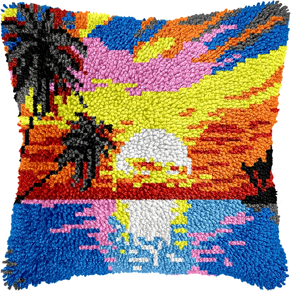 Sunset | Pillow Latch Hooking Kit Cushion Cover (43x43)