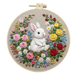 White Rabbit | Cross Stitching Kit for Beginners