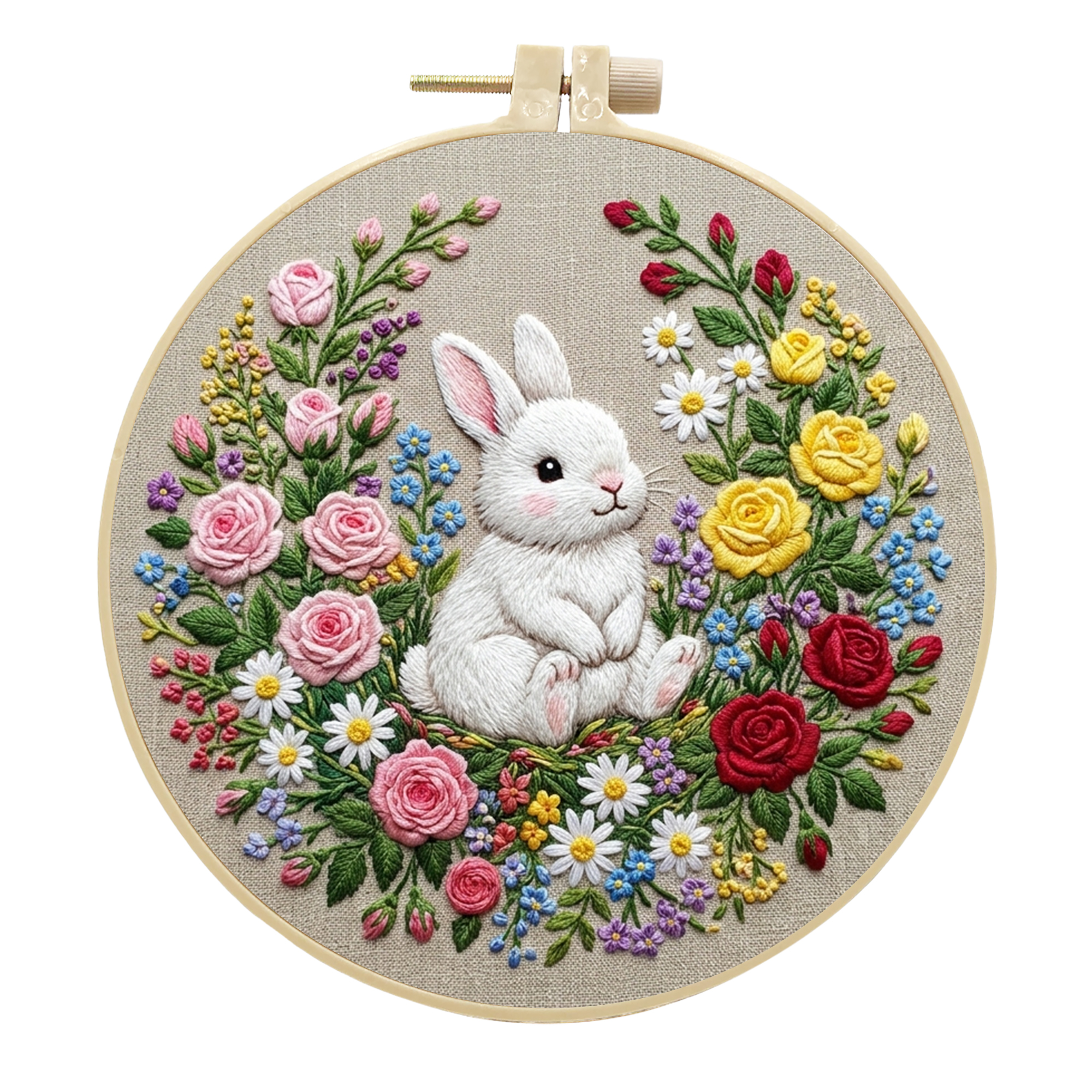 White Rabbit | Cross Stitching Kit for Beginners