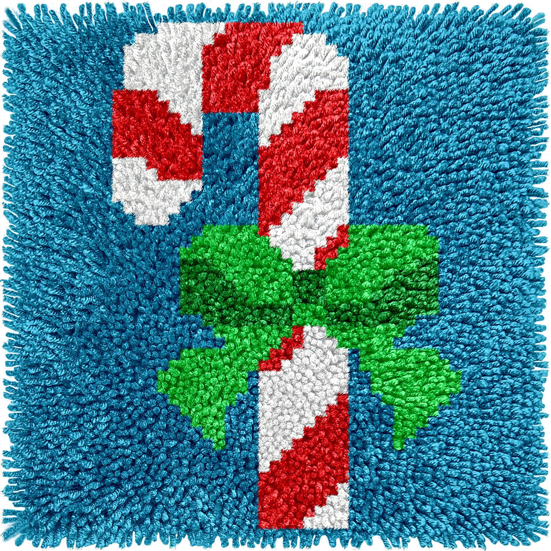 Candy Cane Children's Rug Hooking Kit