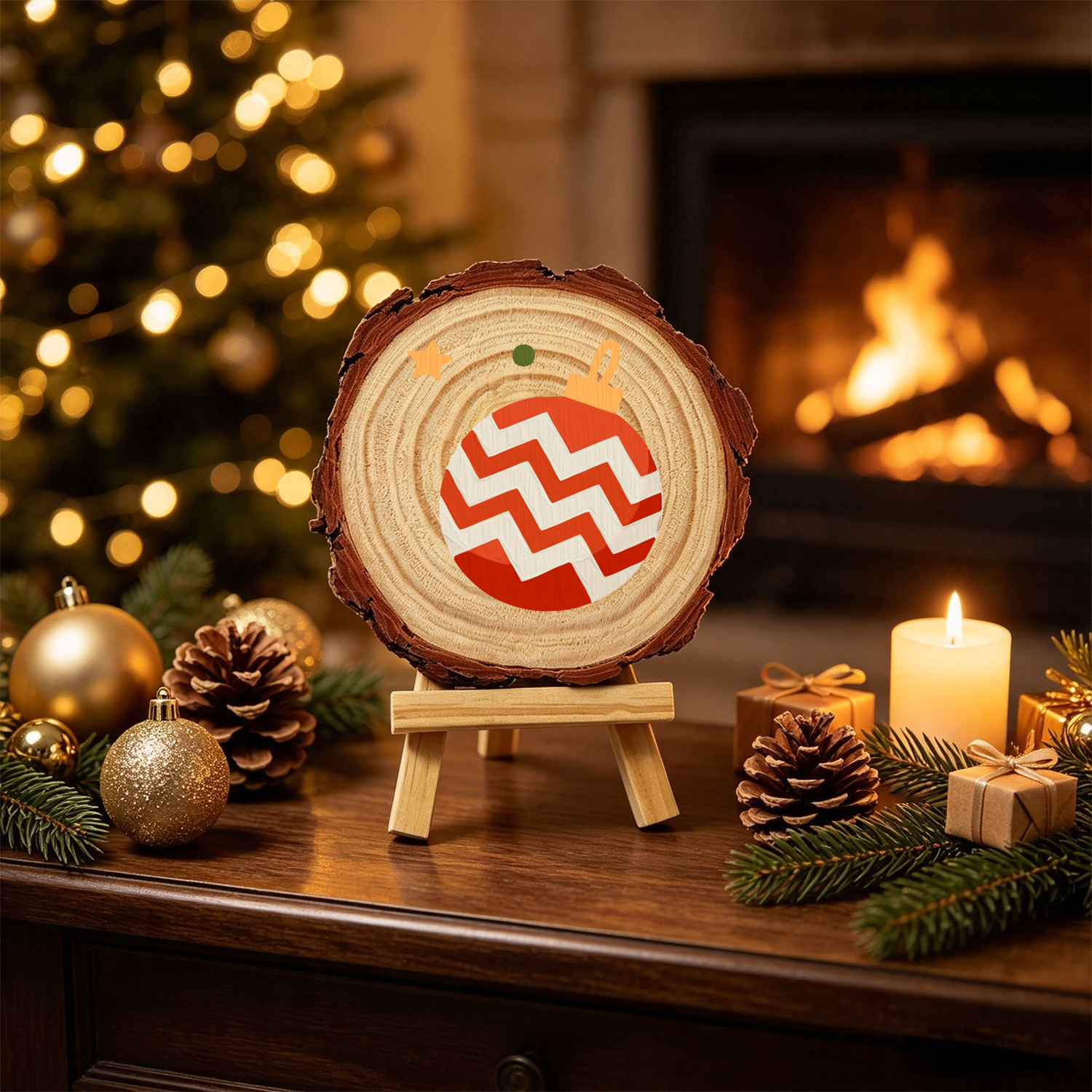 Christmas Ball | DIY Wood Art Paint by Number Kit - Image 3