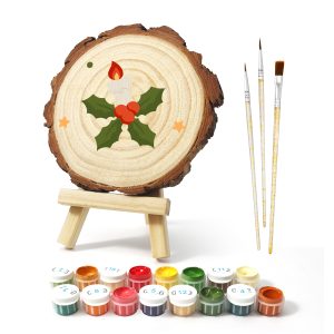 Christmas Candle DIY Wood Art Paint by Number Kit