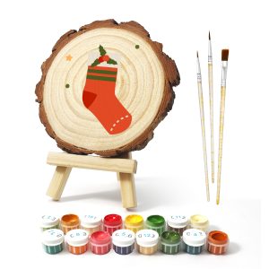 Christmas Stocking DIY Wood Art Paint by Number Kit