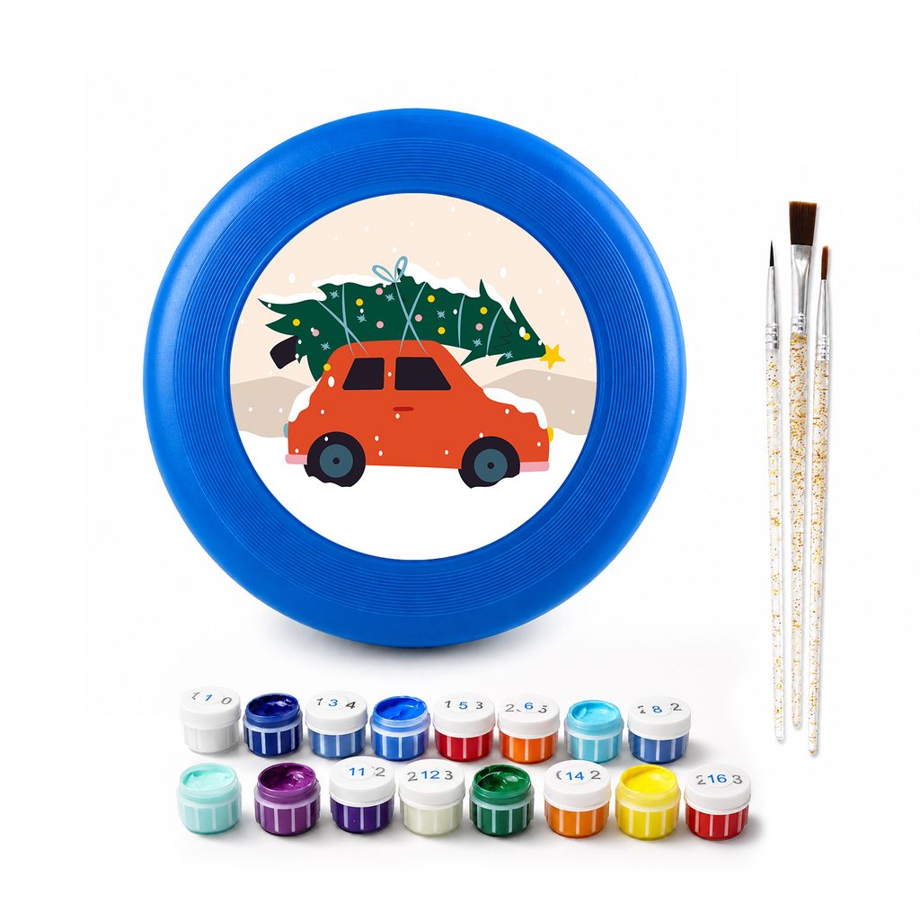 Christmas Tree On Car PBN Frisbee