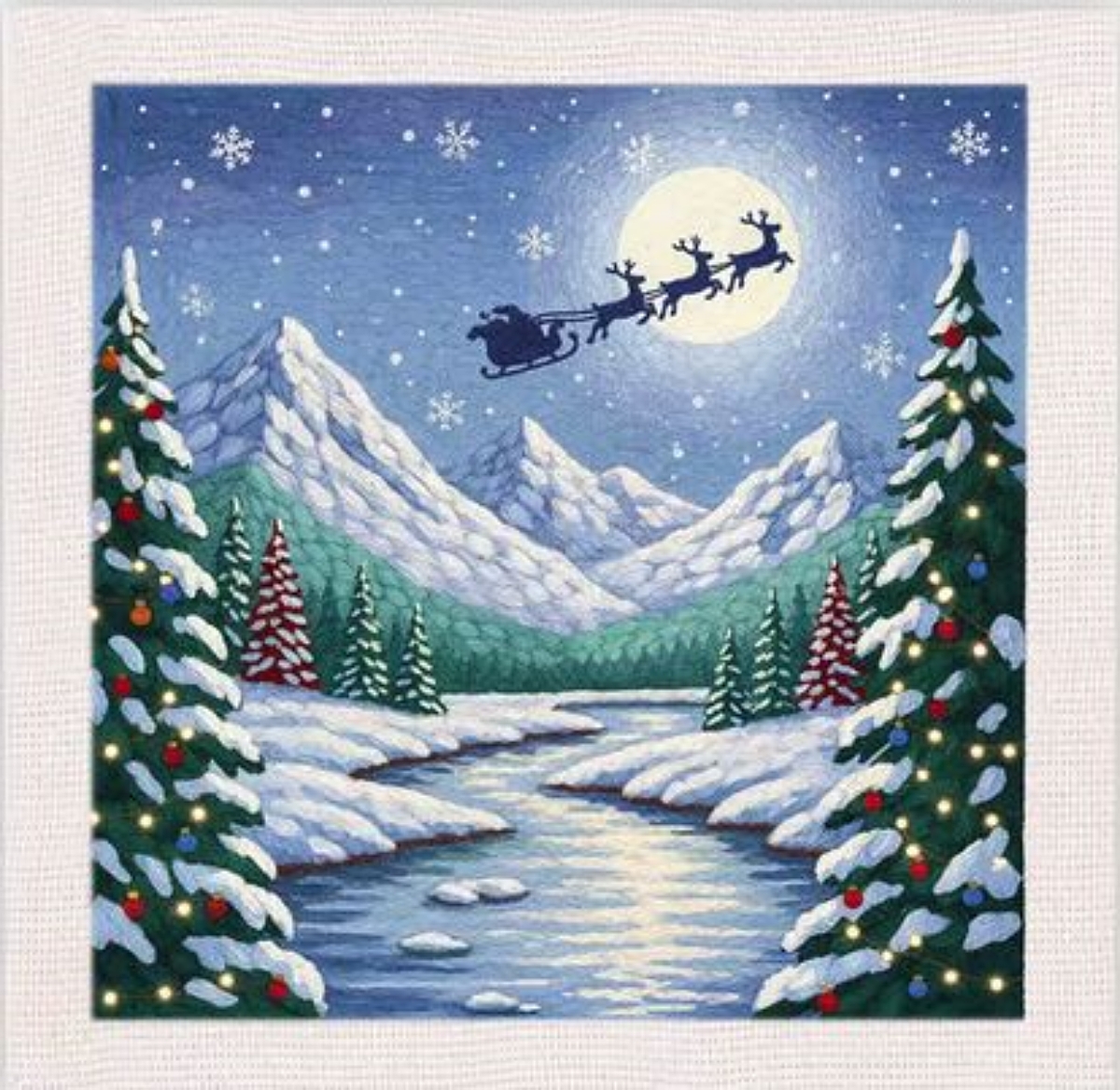 Christmas Eve Punch Needle