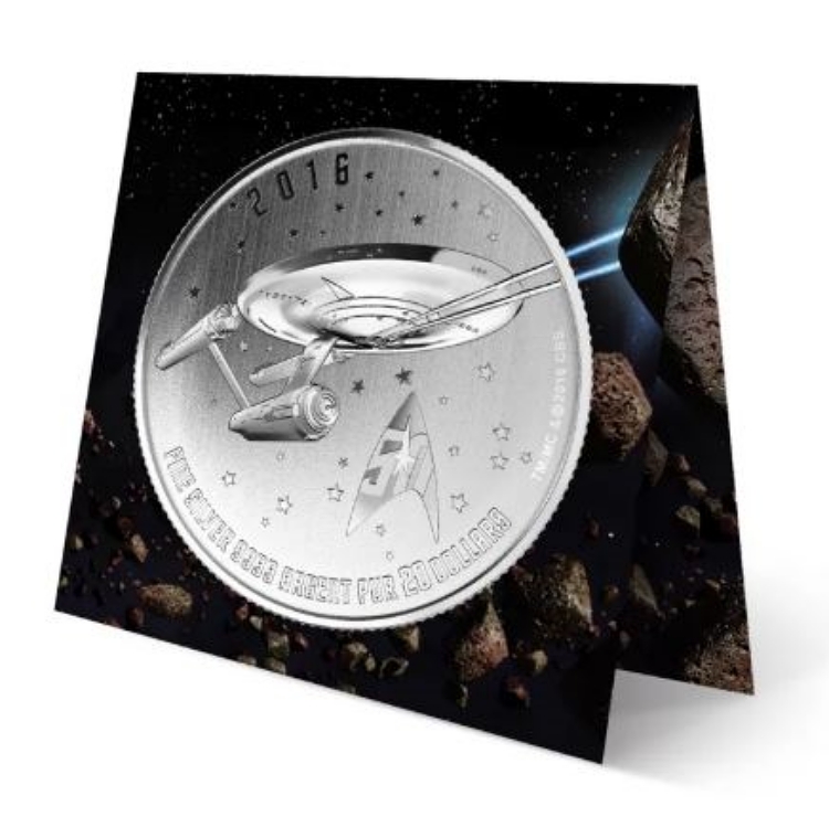 2016 $20 for $20 Fine Silver Coin Star Trek