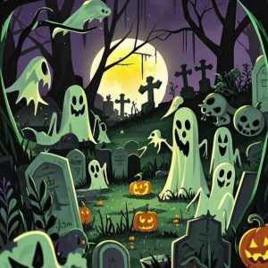 Halloween Ghosts Rug Making Latch Hooking Kit