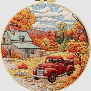 Vintage Truck Cross Stitching Kit for Beginners