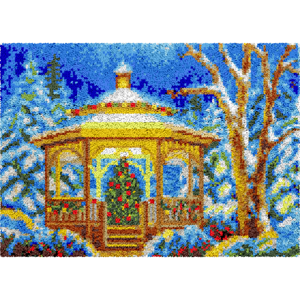 Christmas Gazebo Rug Making Latch Hooking Kit