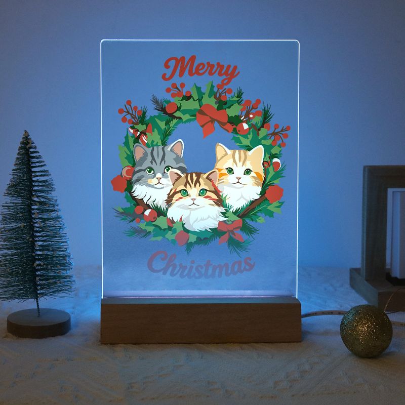LED Light Paint By Number Xmas 3 Cats
