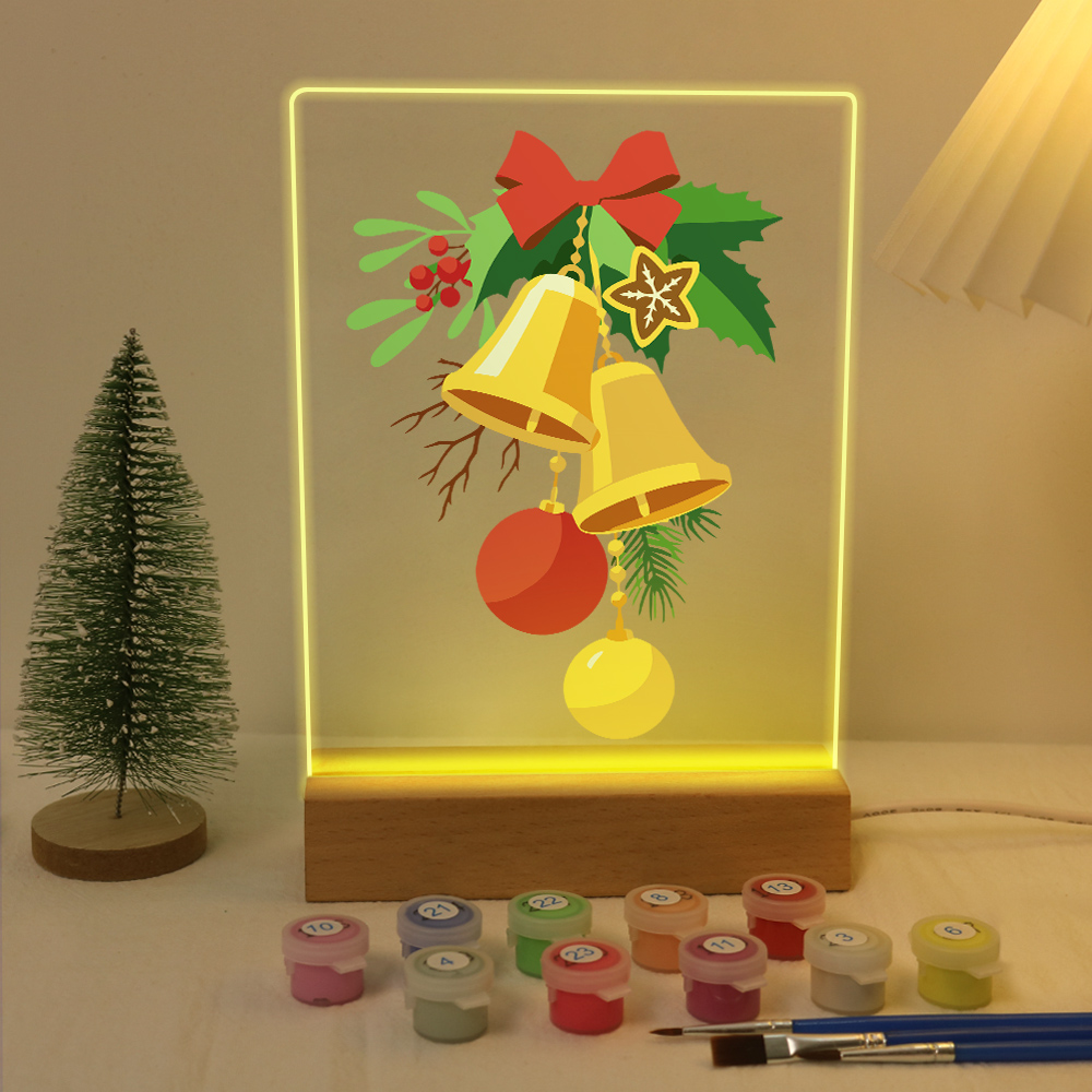 LED Light Paint By Number Christmas Bells